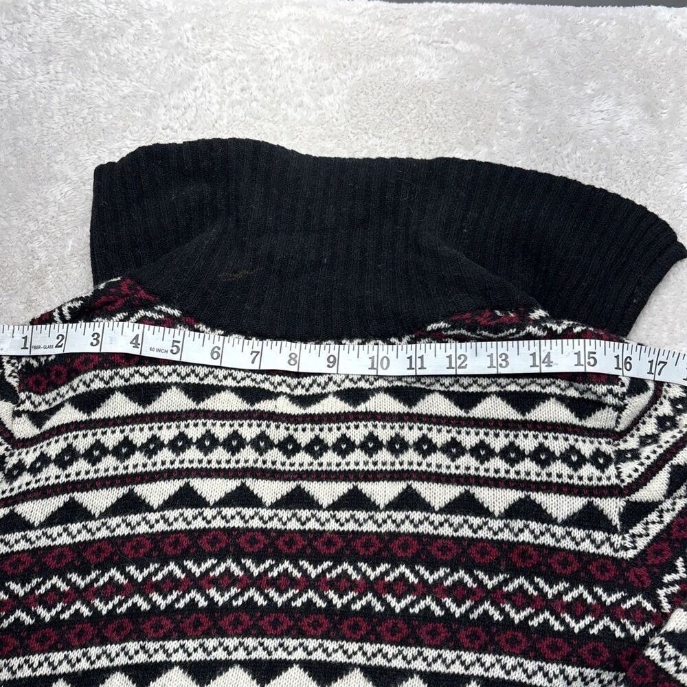 Cambridge Dry Goods Nordic Fair Isle Lambswool Duster Cardigan  Size M Vintage - Picture 9 of 11